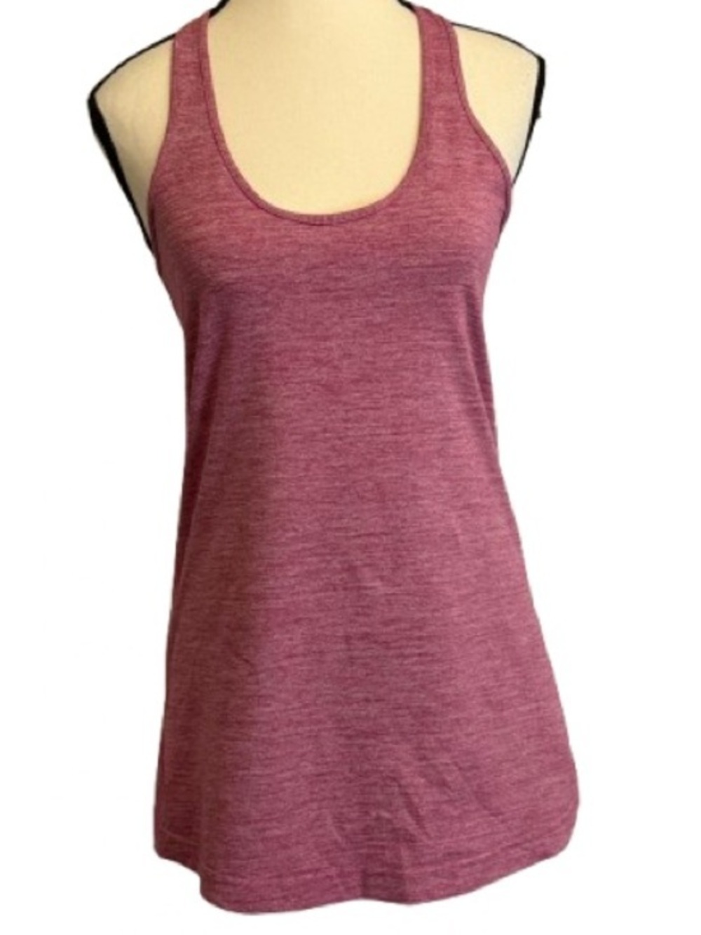 Lululemon Heathered Pink Racerback Tank Top Yoga Running Activewear